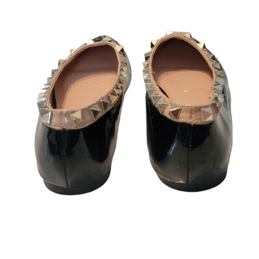 Forever Womens Poited Flat Black Shoes Size 6.5 - Picture 4 of 6